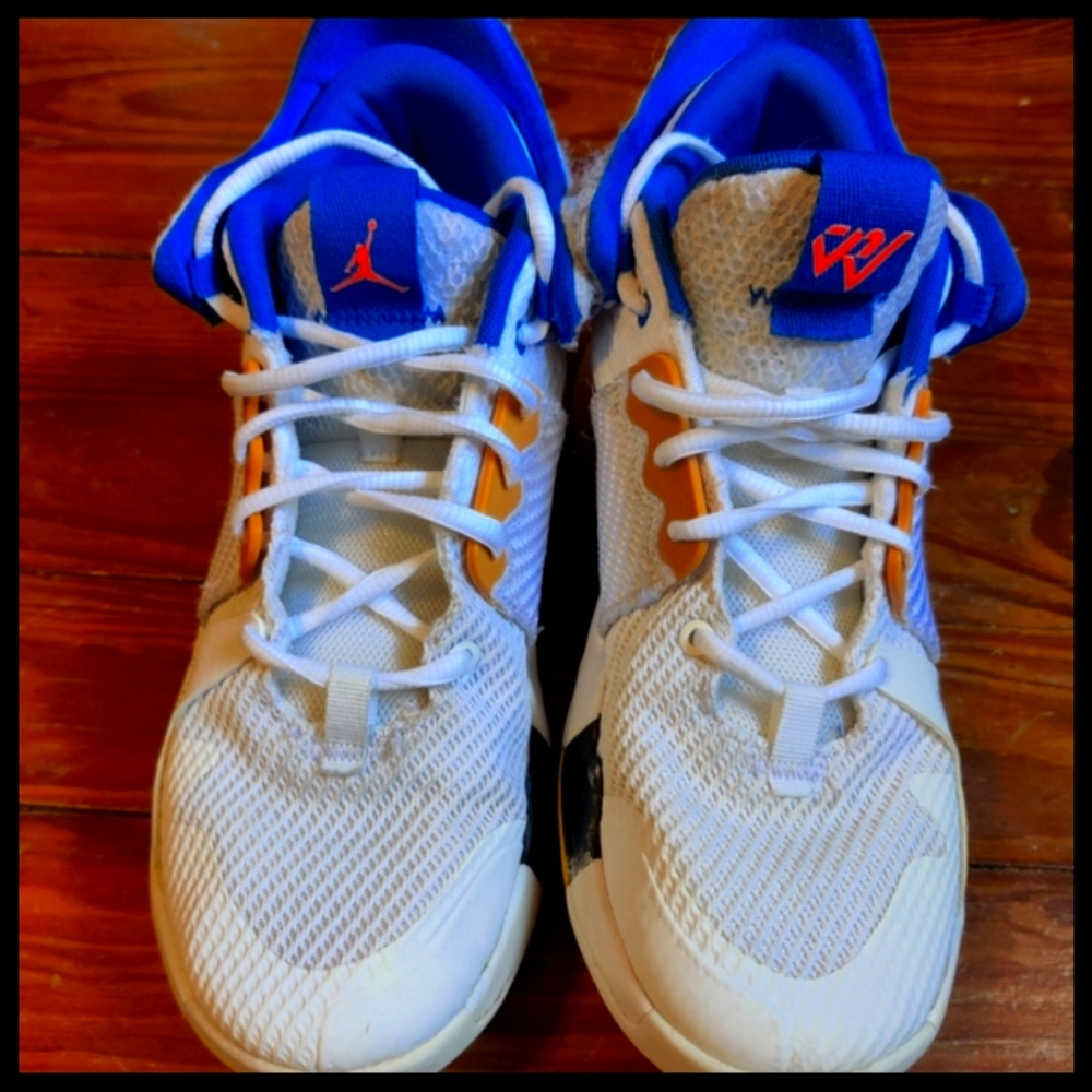 Jordan Why Not Zer0.2 White Basketball Shoes Size 6Y